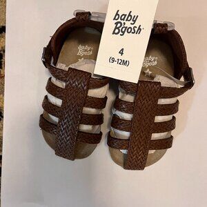 NWT sz 4  (9-12 mon) Baby Boy Brown  Soft Fisherman Sandals